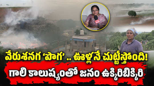 peanut crop residue burning causes air pollution in nellore bogole mandal