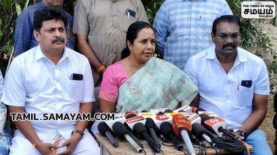 vaanathi srinivasan latest press meet in coimbatore