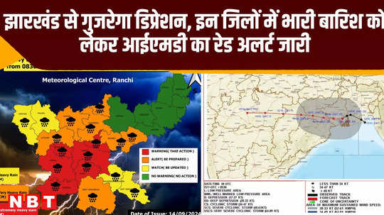 jharkhand weather update depression will pass through jharkhan imd issued red alert