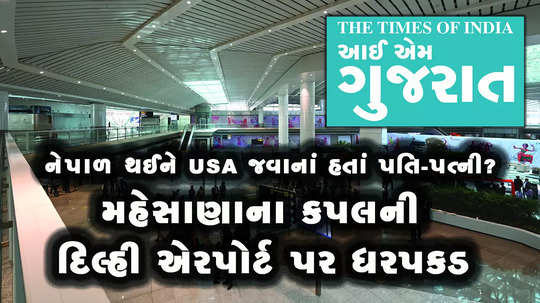 gujarati couple from mehsana arrested at delhi airport