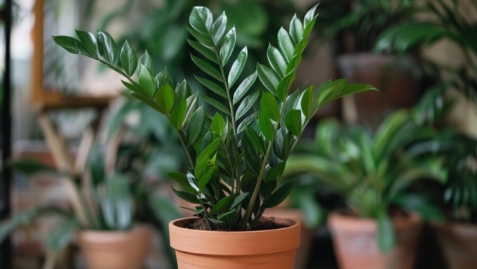 जेड जेड प्लांट (Zamioculcas zamiifolia)