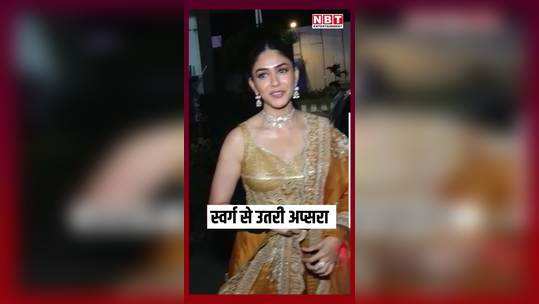 mrunal thakur spotted in mumbai adheri in her traditional look watch video