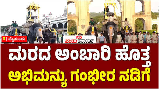 mysuru dasara 2024 elephants start practicing for jamboo savari