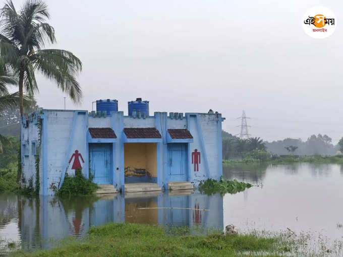 হাওড়ার বিস্তীর্ণ অংশে বন্যা