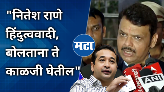 devendra fadnavis comment on nitesh rane for hindutva