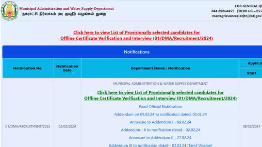 Exam Result : நகராட்சி நிர்வாகத்துறை பணிக்கான தேர்வு முடிவுகள் வெளியீடு - நேரடியாக பார்க்க லிங்க் இதோ