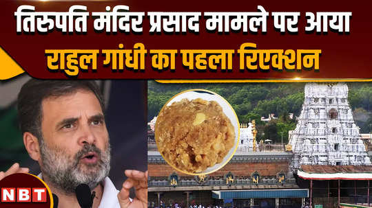 trirupati laddu row rahul gandhis first reaction on animal fat in the offerings of tirupati balaji temple 