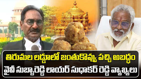 ap ex advocate general and senior lawyer ponnavolu sudhakar reddy on tirumala srivari laddu prasadam row