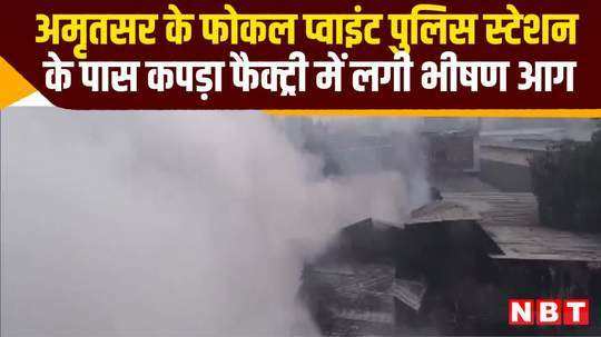 massive fire broke out in textile factory near focal point police station in amritsar watch video