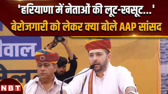 haryana election 2024 aap mp raghav chadha fiercely targeted on unemployment