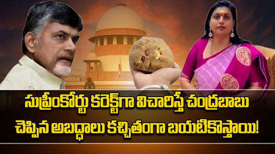 ex minister rk roja comments on supreme court hearing on tirumala laddu prasadam issue