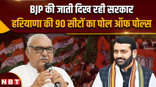 haryana election exit polls 2024 bjp seems to be ruling the government poll of polls for 90 seats of haryana