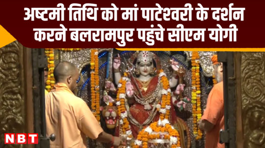 cm yogi adityanath feeds cows at maa pateshwari devi temple in balrampur up news video