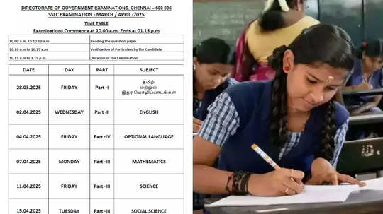 10th Public Exam Time Table : 10ஆம் வகுப்பு பொதுத் தேர்வு அட்டவணை வெளியீடு - பாட வாரியாக விவரங்கள் இதோ