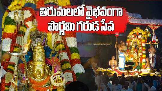 pournami garuda seva was observed with utmost religious fervor in tirumala