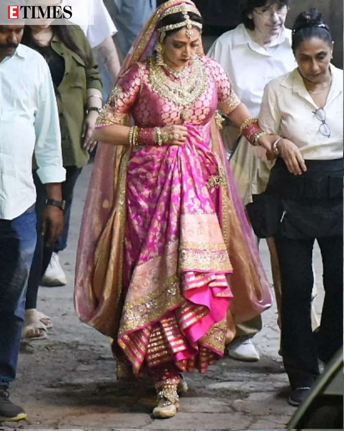 Rekha Exclusive PICS in pink lehanga