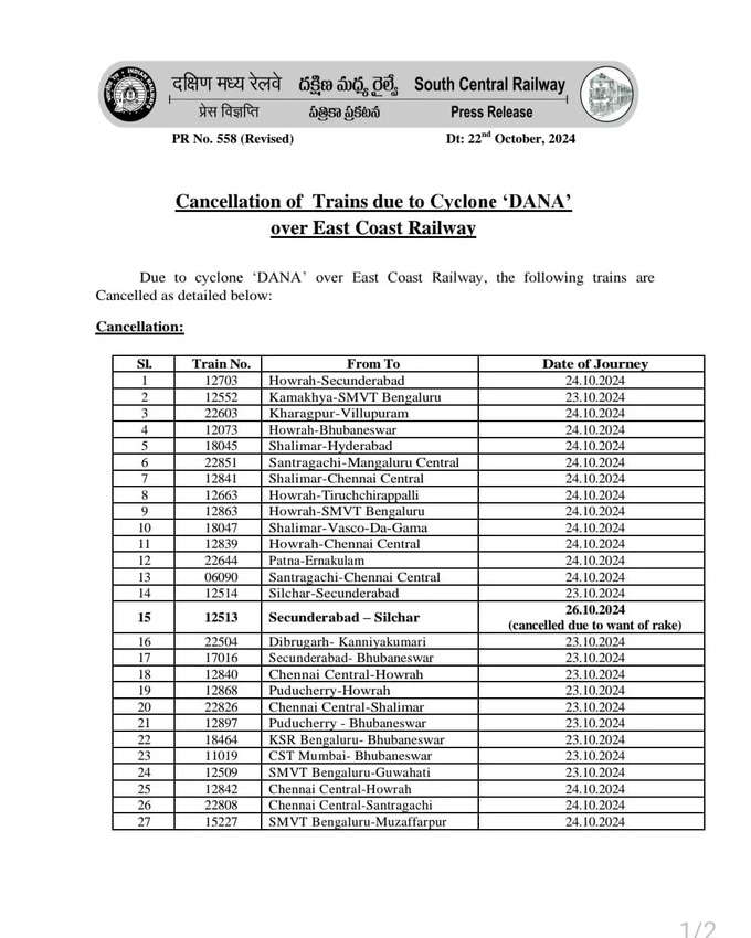 cancelled trains list