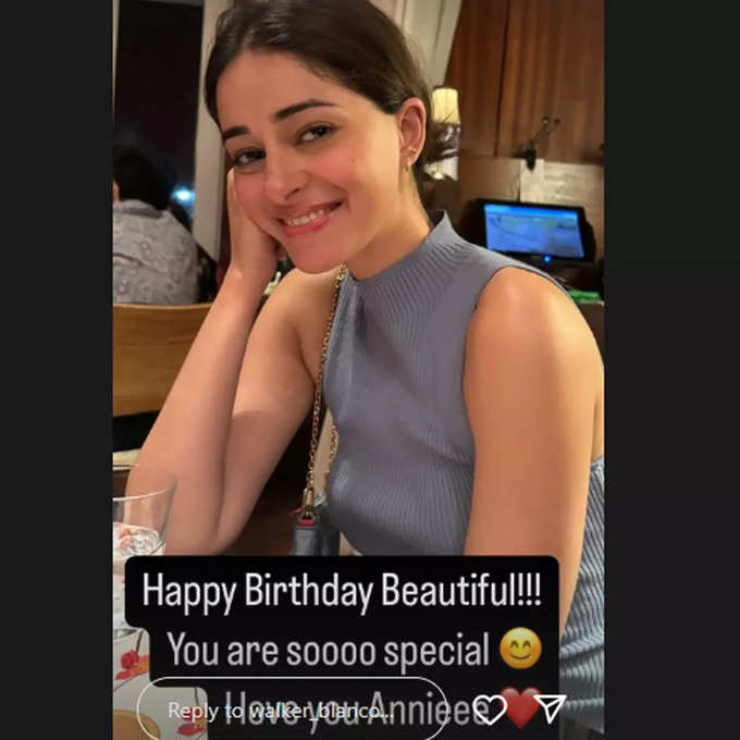 walker blanco post for ananya pandey