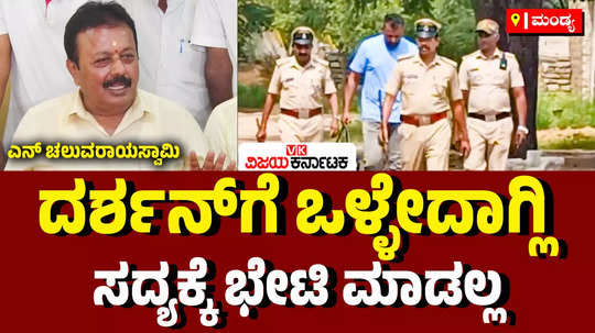 minister n chaluvaraya swamy in mandya reacts to actor darshan bail and channapatna bypoll