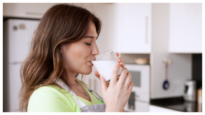 women drinking milk edit istock 