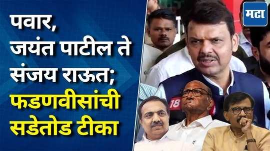 devendra fadnavis criticism on sharad pawar jayant patil and sanjay raut