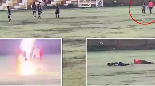 lightning kills football player in south america