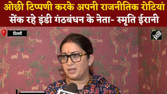 smriti irani targeted indi allianceleaders said they give indecent statements