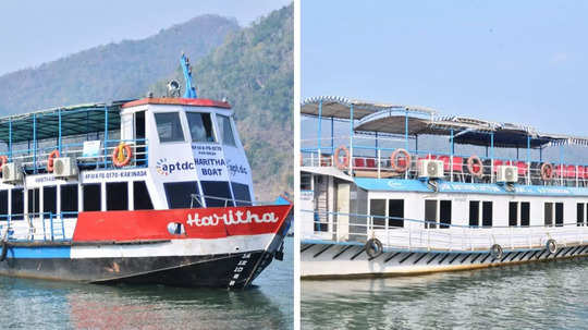 Floating Boat Restaurant గోదావరిలో పర్యాటకులను కనువిందు చేస్తోన్న ఫ్లోటింగ్ రెస్టారెంట్..