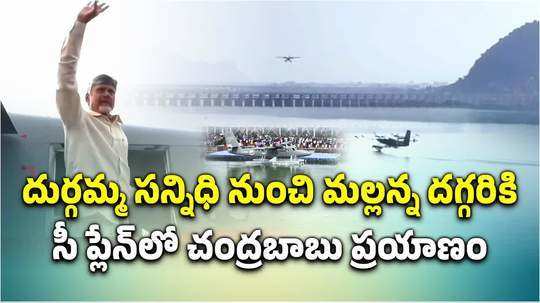 ap cm chandrababu naidu launches seaplane demo flight from vijayawada to srisailam