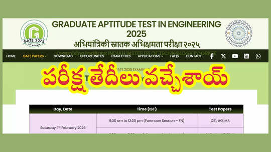 GATE 2025 : గేట్ 2025 ప‌రీక్ష తేదీలు వ‌చ్చేశాయ్‌.. షెడ్యూల్‌ వెల్లడించిన ఐఐటీ రూర్కీ