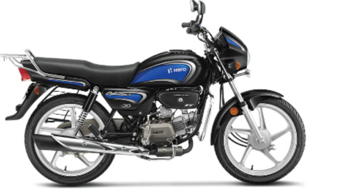 Hero Splendor Plus का ब्लू ब्लैक