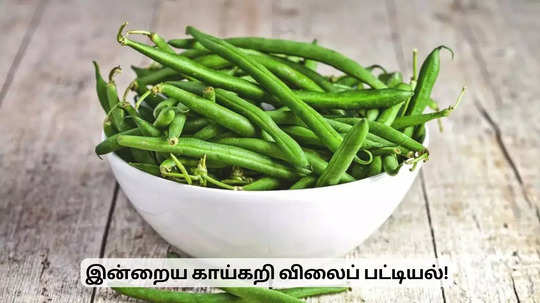 இறங்கி வந்த பீன்ஸ் விலை.. இன்றைய காய்கறி விலைப் பட்டியல்!!