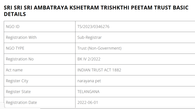 Trust Registration