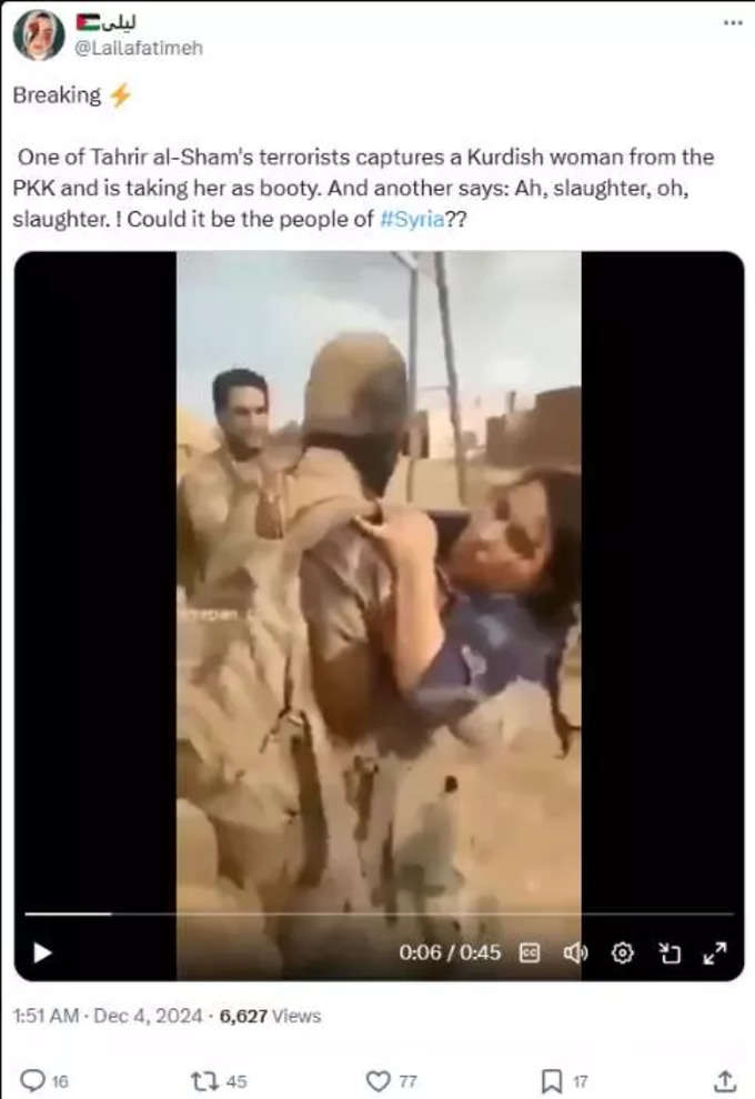 The fact check by of a viral video confirms that the Kurdish woman carried by Hayat terrorist not a recent one