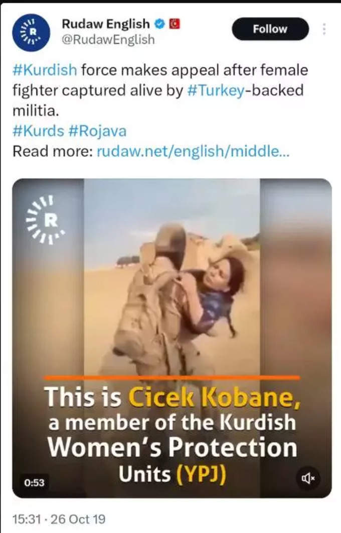 The fact check by of a viral video confirms that the Kurdish woman carried by Hayat terrorist not a recent one