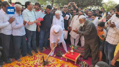 निवडणुकीच्या काळात रस्त्यातून हटवलेल्या दत्त मंदिराचा मुद्दा समोर आला; अजित पवारांनी प्रचारात वादा केला, अन आज भूमिपूजन देखील केलं