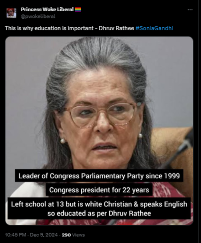 sonia education fact check SS 1