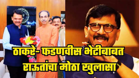 Sanjay raut : उद्धव ठाकरे- देवेंद्र फडणवीस भेटीबाबत संजय राऊत यांचा मोठा खुलासा, म्हणाले...