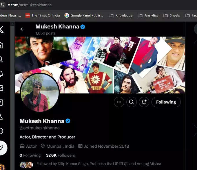 Mukesh Khanna Original Profile