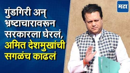 महायुतीचं सरकार, गुंडगिरी अन् भ्रष्टाचार...अमित देशमुखांची महायुती सरकारवर टीका