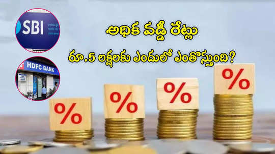 ఫిక్స్‌డ్ డిపాజిట్లు.. SBI, HDFC సహా ఈ బ్యాంకుల్లో అధిక వడ్డీ.. 1,3,5 ఏళ్లకు రూ.5 లక్షలకు ఎంతొస్తుంది?