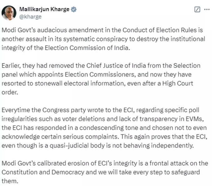 mallikarjun kharge tweet