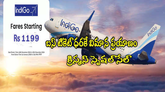 Flight Tickets: రూ.1199కే విమాన ప్రయాణం.. ఇండిగో క్రిస్మస్ సేల్.. ఏప్రిల్ 30 వరకు ఎప్పుడైనా ప్రయాణించొచ్చు!