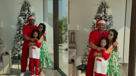 बेटी के लिए सेंटा क्लॉज बने MS Dhoni, पत्नी साक्षी ने शेयर की दिल जीतने वाली तस्वीर