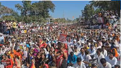 बीडमधील आक्रोश मोर्चाला लोकांची मोठी गर्दी, राज्यातील अनेक नेते मोर्चात दाखल