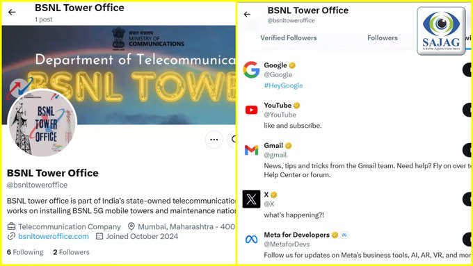 BSNLTowerOffice Twitter