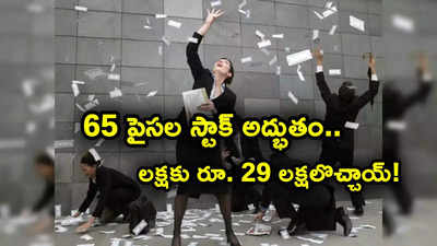 65 పైసల స్టాక్ అద్భుతం.. లక్షకు రూ. 29 లక్షలొచ్చాయ్.. ఇన్వెస్టర్లకు కాసుల పంట!