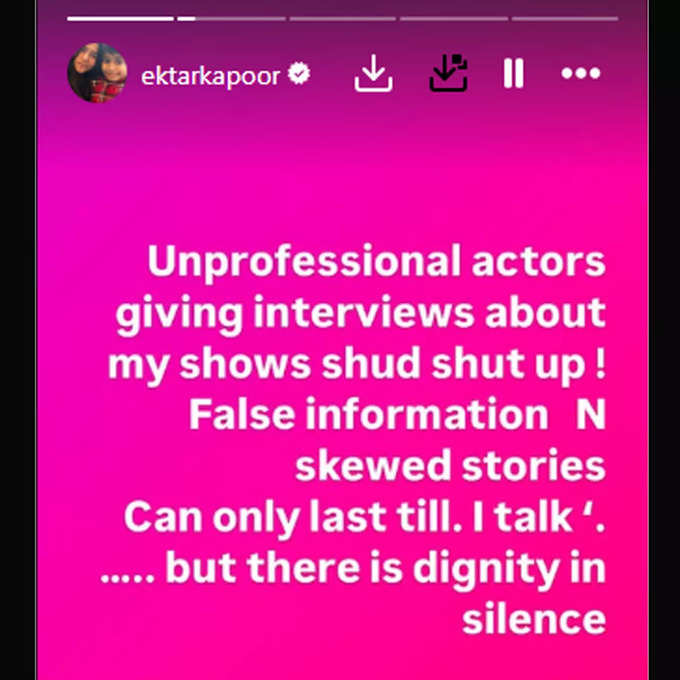 ekta kapoor cryptic post