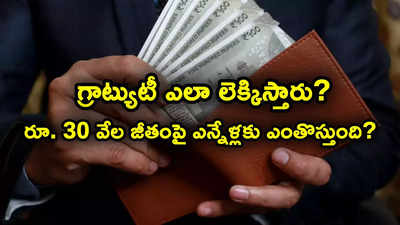 గ్రాట్యుటీ ఎలా లెక్కిస్తారో తెలుసా? 5,7,10 ఏళ్ల సర్వీసుపై రూ. 30 వేల జీతంపై ఎంతొస్తుందో లెక్కలివే..