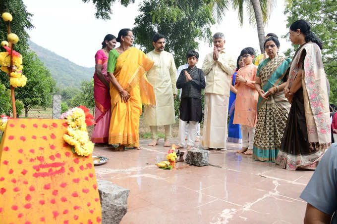 గంగమ్మ, నాగాలమ్మ ఆలయంలో చంద్రబాబు కుటుంబం పూజలు